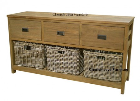 Code: SJCD 005 Name: Kubu-Chest-3-Drawers Size: H=67 x W=126 x D=38 cm Wood: Solid Teakwood